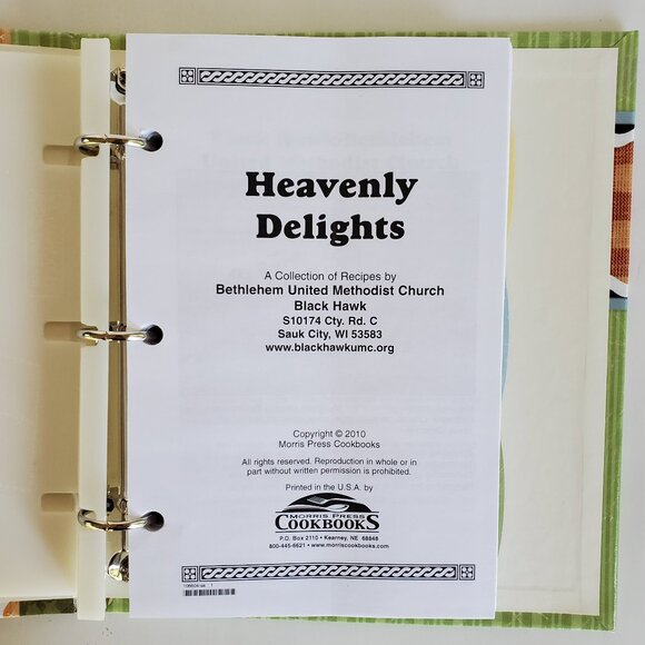 Sauk City WI Church Ladies Cookbook Recipes Bethlehem United Methodist 3 Ring - Picture 2 of 6